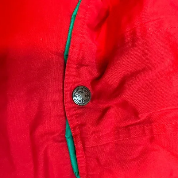 Vintage 90s OshKosh B'gosh Kids Colorblock Hooded Winter Jacket Red Ski Coat - Picture 8 of 8